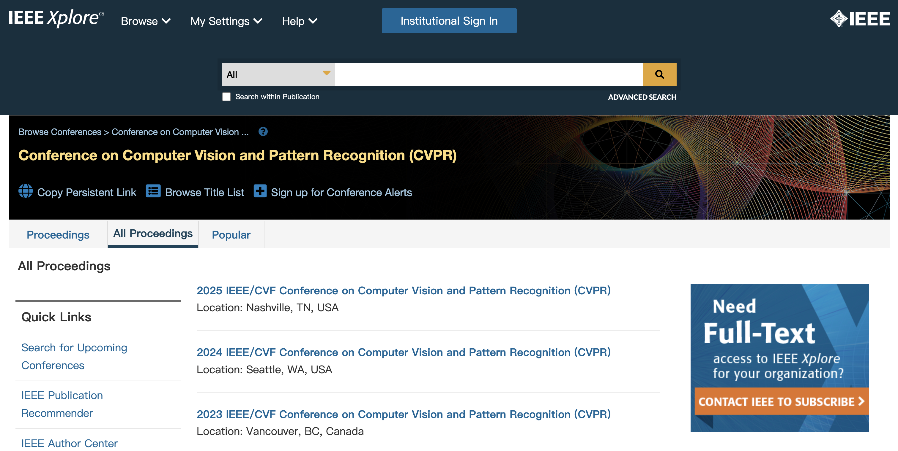 IEEE Xplore 界面示例